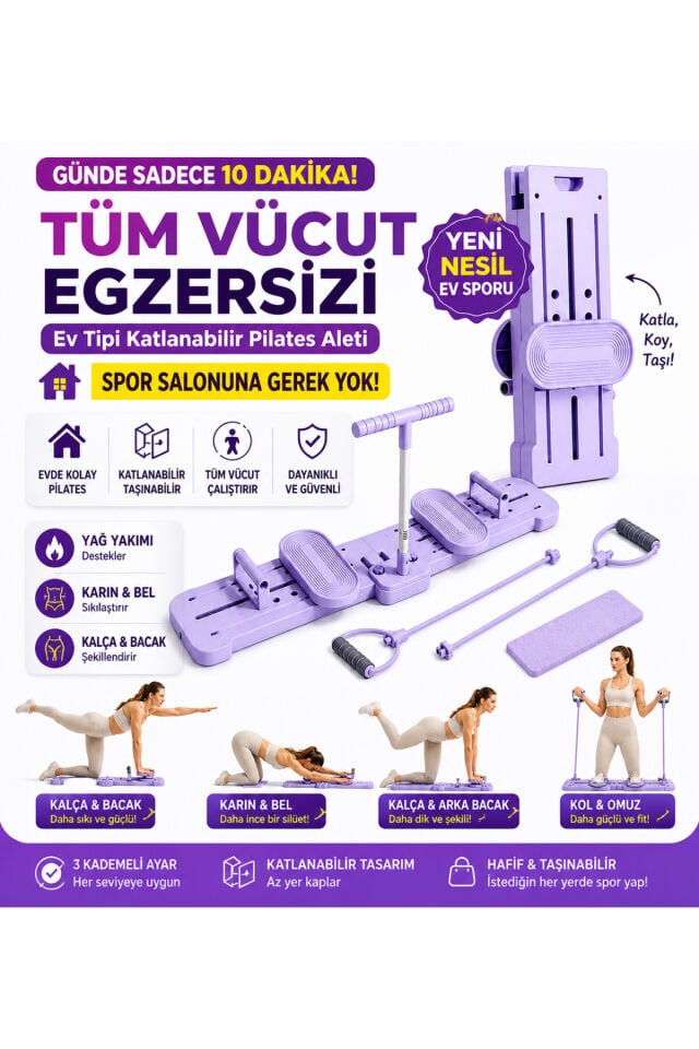 3 Kademeli Ayarlı Kaydırmalı Egzersiz Aleti Evde Spor Fitness Platformu Katlanabilir